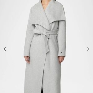 Soia & Kyo Gray Shawl Collar Full-Length Coat